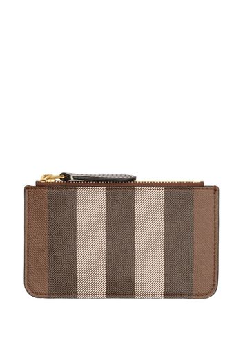 Burberry Exaggerated Check coin case - Braun