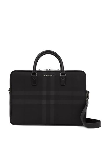 Burberry Aktentasche mit Check - Schwarz