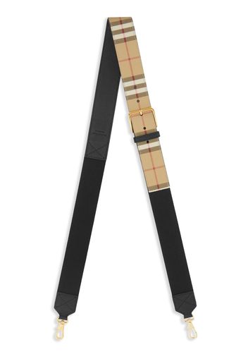 Burberry Vintage-Check buckled shoulder strap - Schwarz