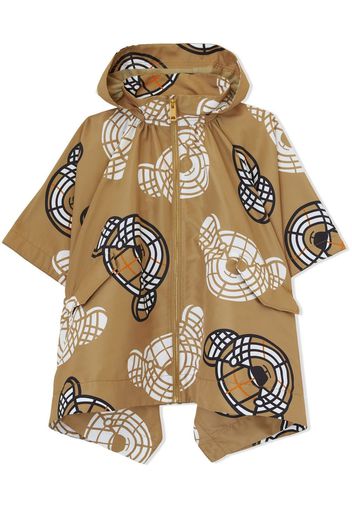 Burberry Kids Kapuzencape mit Thomas Bear-Print - Braun