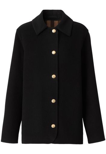 Burberry single-breasted wool jacket - Schwarz