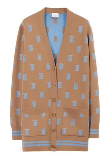 Burberry Monogram Oversized Cardigan - Braun