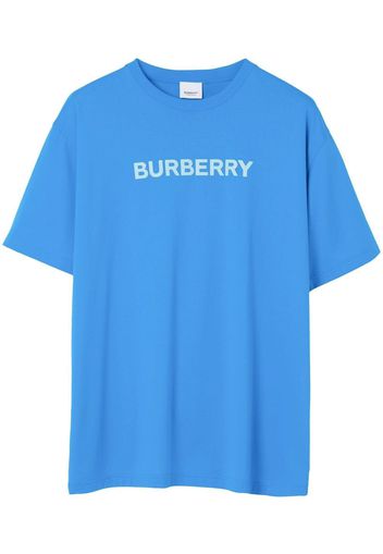 Burberry Logo-Print Cotton Jersey T-shirt - Blau