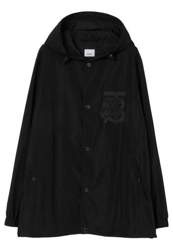 Burberry Kapuzenjacke mit Logo-Print - Schwarz