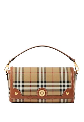 Burberry check-pattern top handle bag - Braun