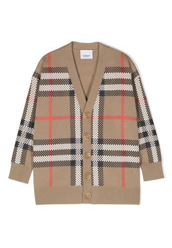 Burberry Kids Johnny button-up cardigan - Braun