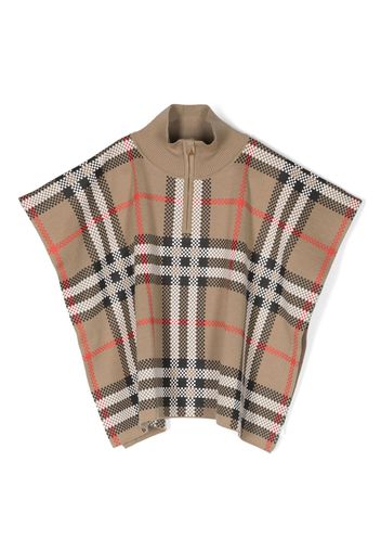 Burberry Kids Cape mit Karomuster - Nude