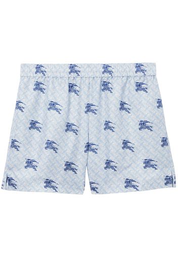 Burberry EKD TB-monogram silk shorts - Blau