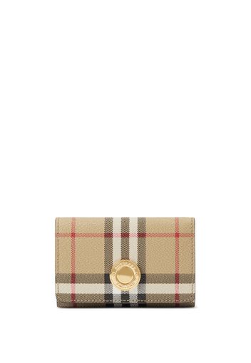 Burberry check-print folded wallet - Nude