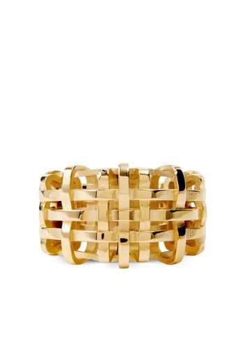 Burberry interwoven-design polished-finish ring - Gold