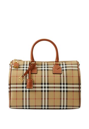 Burberry Mittelgroße Bowlingtasche - VNTG CHK/BRIAR BROWN