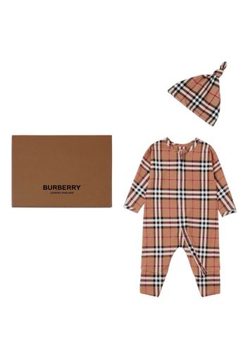 Burberry Kids Check cotton two-piece set - ARCHIVE BEIGE IP CHK