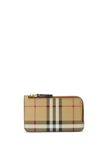 Burberry Vintage-Check print zipped wallet - Nude