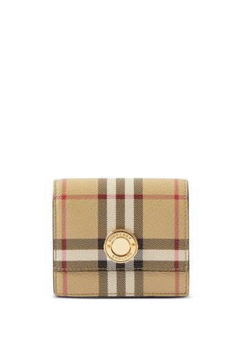 Burberry check folding wallet - Nude