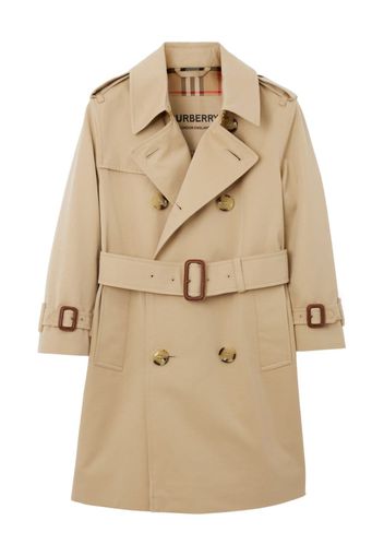 Burberry Kids cotton garbadine trench coat - Nude