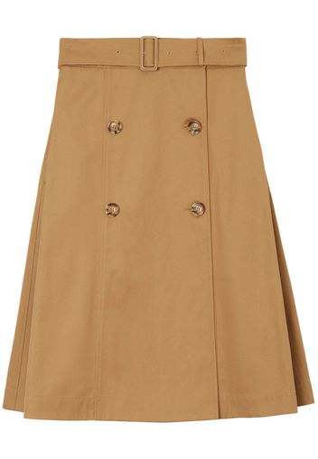 Burberry belted-waist flared skirt - Nude