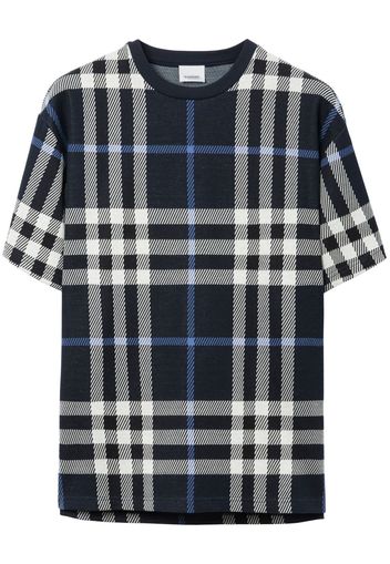 Burberry check-pattern cotton T-shirt - Nude