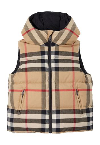 Burberry Kids Check-pattern padded reversible gilet - Nude