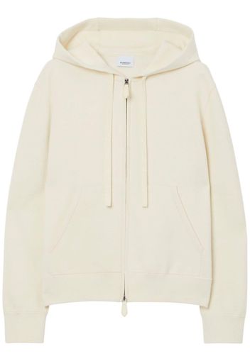 Burberry zip-up drawstring hoodie - Weiß