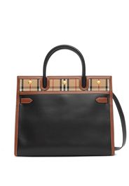 Burberry Kleine 'Title' Handtasche mit Vintage-Check - Schwarz