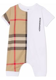 Burberry Kids Vintage Check-print babygrow - Weiß