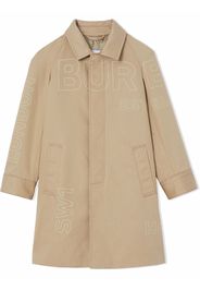 Burberry Kids Horseferry print cotton twill car coat - Nude
