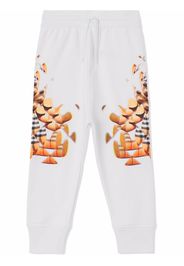 Burberry Kids Thomas Bear-print cotton tracksuit bottoms - Weiß