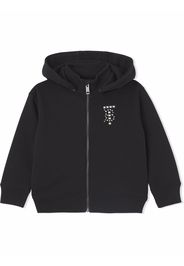 Burberry Kids monogram-motif cotton zip-up hoodie - Schwarz