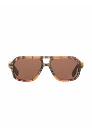 Burberry Kids Vintage-Check navigator-frame sunglasses - Braun