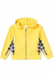 Burberry Kids Kapuzenjacke mit Vintage-Check - Gelb