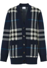 Burberry Klassischer Strickmantel - Blau