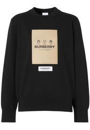 Burberry logo-patch sweatshirt - Schwarz