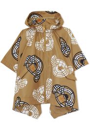 Burberry Kids Kapuzencape mit Thomas Bear-Print - Braun