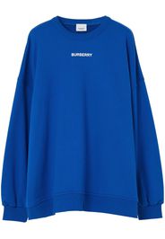 Burberry logo-print cotton oversized sweatshirt - Blau