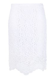 Burberry lace high-waisted midi skirt - Weiß