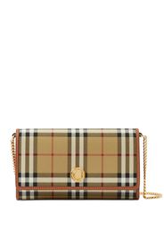 Burberry checked chain-trim wallet - Nude