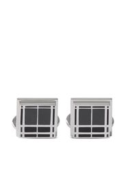 Burberry checked squared cufflinks - Silber