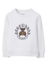 Burberry Kids Thomas Bear Print Cotton Sweatshirt - WHITE