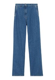 Burberry Gerade High-Waist-Jeans - Blau