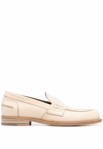 Buttero shark tooth-tongue loafers - Nude