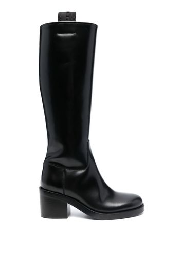 Buttero leather 65mm long boots - Schwarz