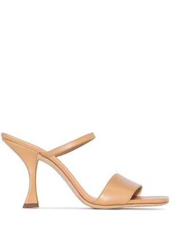 BY FAR Slingback-Sandalen, 85mm - Nude