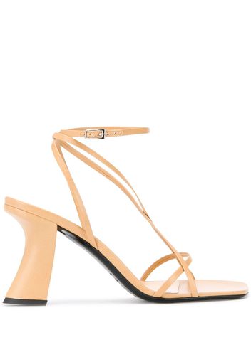 BY FAR Sandalen mit Design-Absatz - Nude