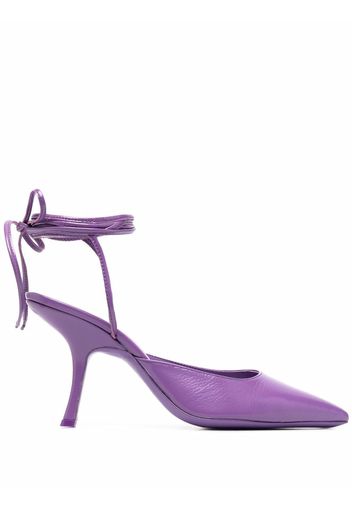 BY FAR Jen lace-up 100mm pumps - Violett