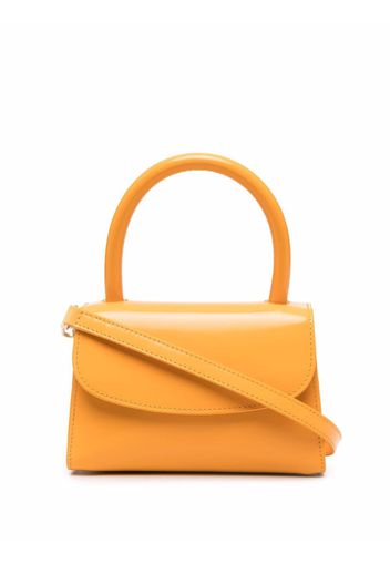 BY FAR Mini rounded top-handle tote bag - Orange