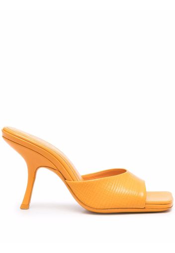 BY FAR Mora leather mules - Orange