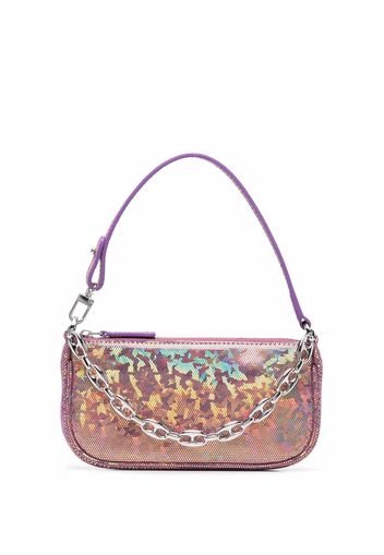 BY FAR mini Rachel hologram shoulder bag - Violett