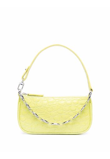 BY FAR Mini Rachel croc embossed bag - Grün