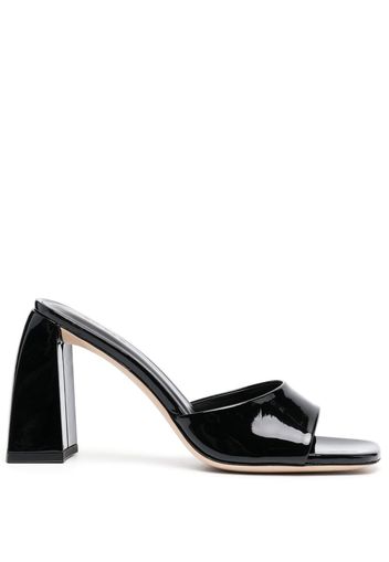 BY FAR 100mm patent-leather mules - Schwarz