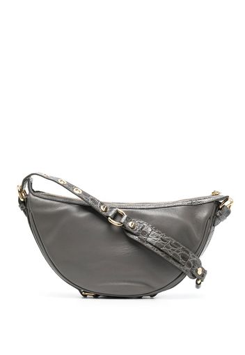 BY FAR zip-up curved shoulder bag - Grau